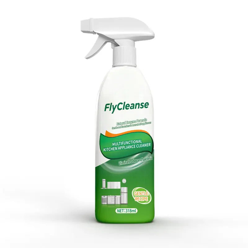FlyCleanse Natural Enzyme Formula Kitchen Cleaning Spray - Fast-Acting Household Grease & Mold Remover Liquid, for Kitchen Stoves & Range Hoods