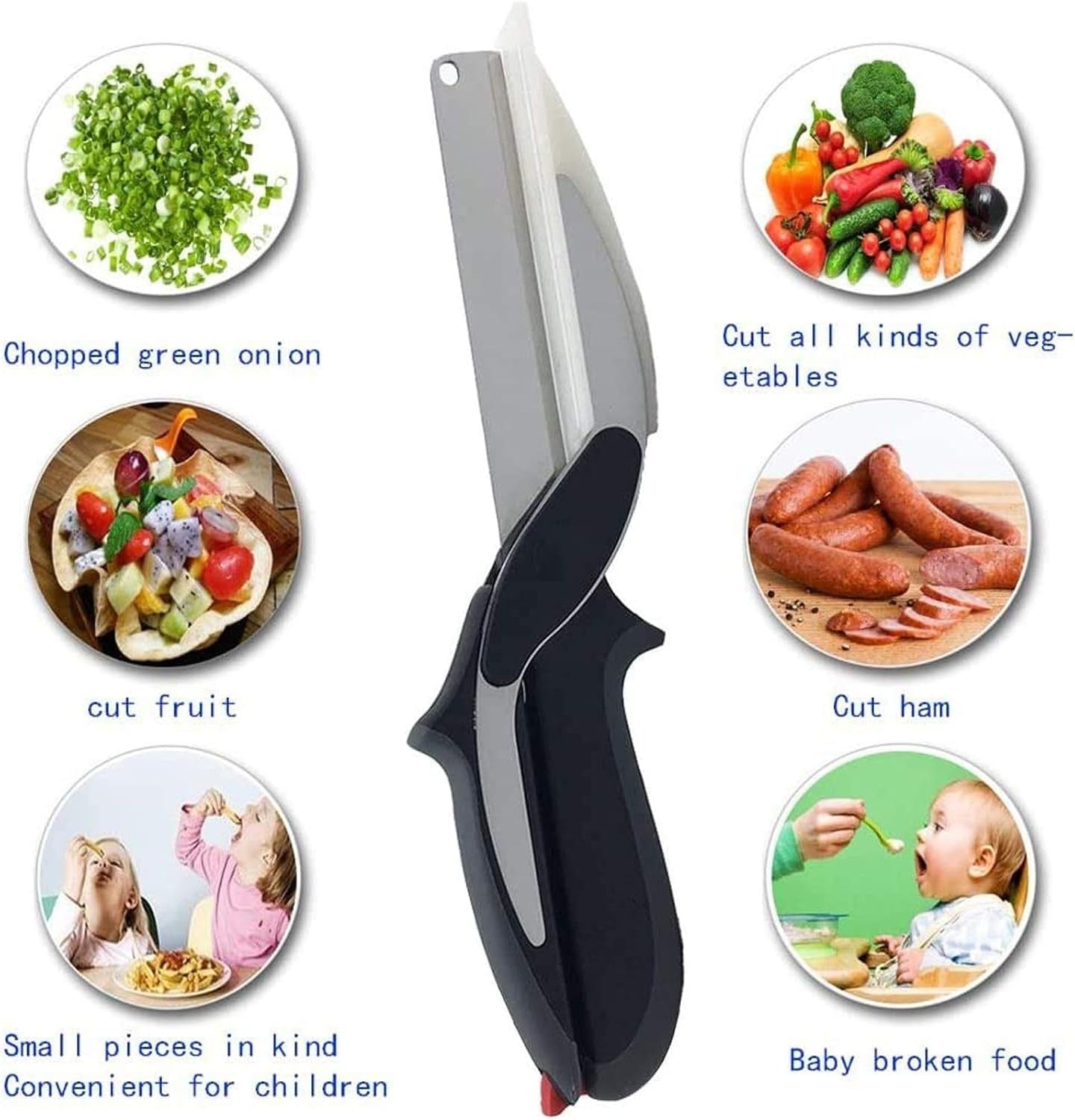 Clever Cutter 2 in 1 Kitchen Knife & Cutting Board Scissors