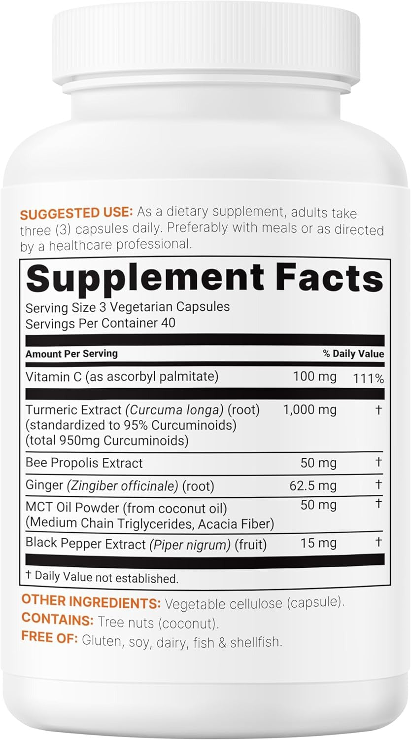 Micro Ingredients Pure Turmeric Curcumin Supplement 1,000mg