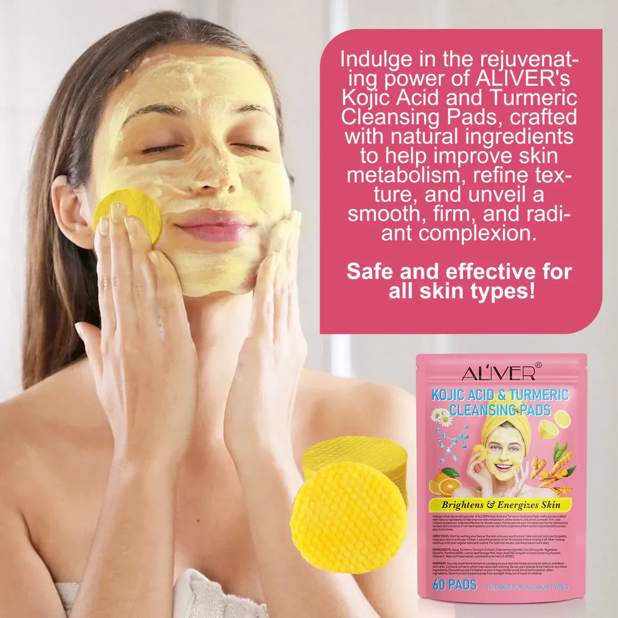 Kojic Acid and Turmeric Cleansing Pads