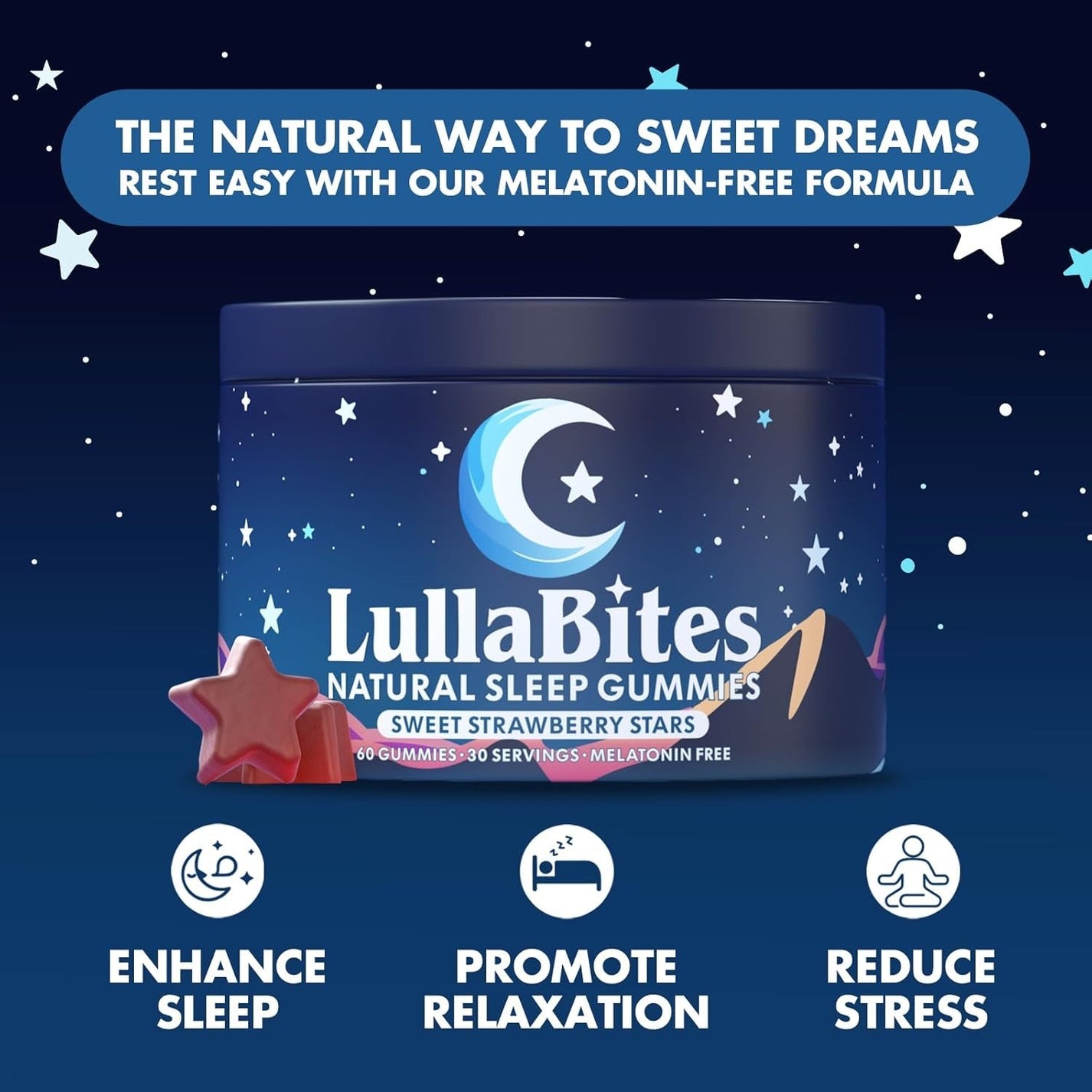 LullaBites Natural 30 Sleep Gummies