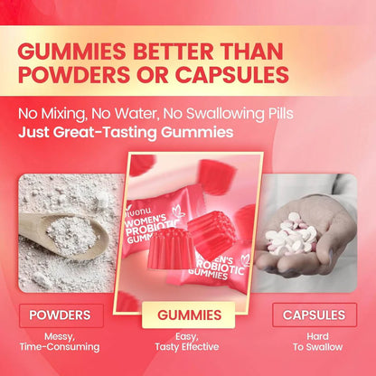 Women’s Probiotic 30 Gummies with Cranberry & Prebiotics – 5 Billion CFU